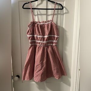 Better Together Red and White Gingham Dress